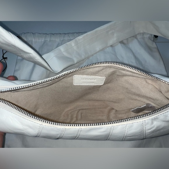 *SOLD* Lemaire Small Croissant in White Leather - Picture 5 of 7